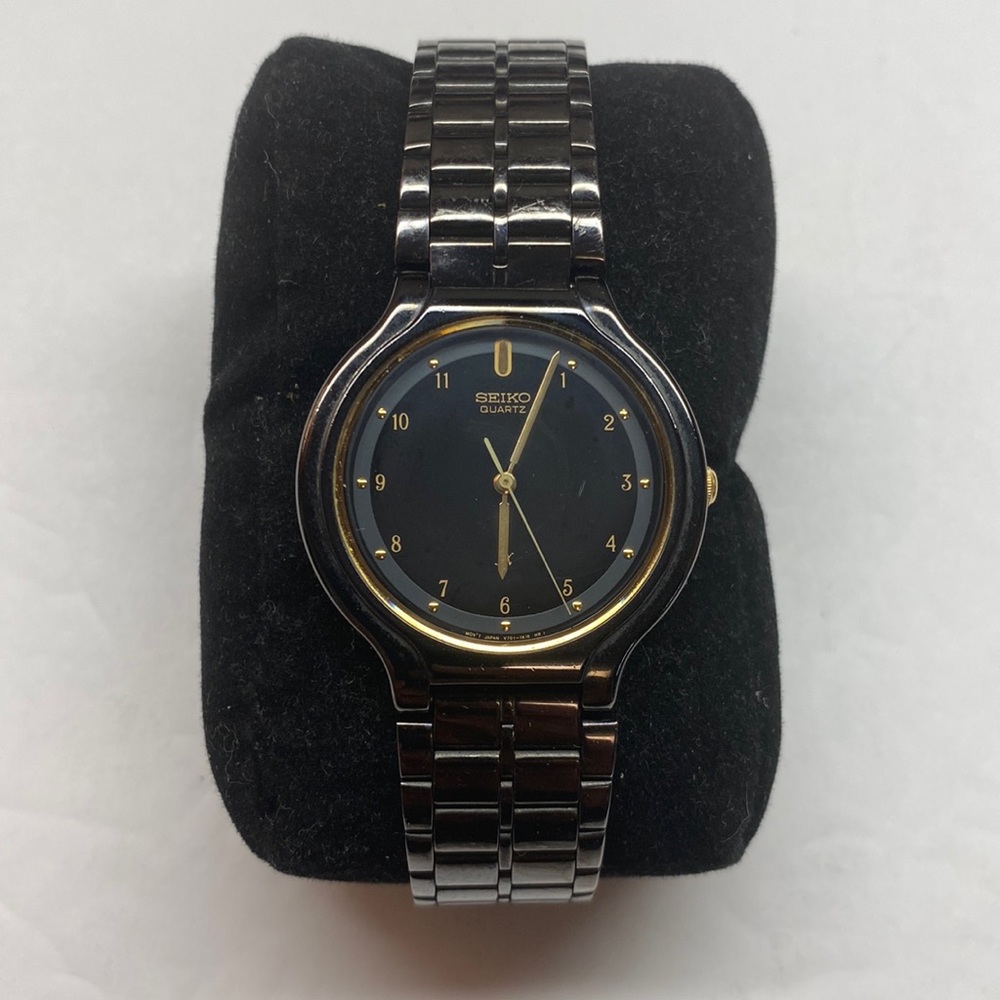 Seiko Unisex Formal Black Watch  V701-1K20